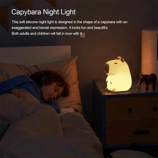 Cute And Not Lazy Capybara Night Lamp