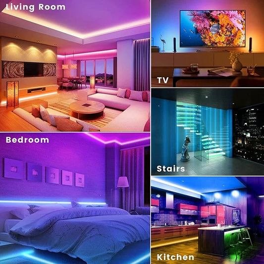 Led Strip Lights RGB 5050 Bluetooth Tape Background Lighting