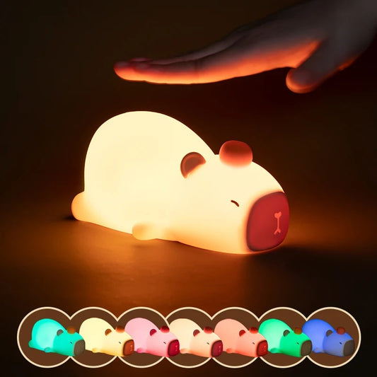 Cute Lazy LED Capybara Night Lamp